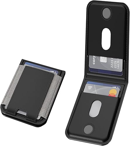 Miniatura 7 de Cartera MagSafe para iPhone 1615141312, soporte magnético para 6 tarjetas, cartera magnética de cuero para teléfono con bloqueo RFID