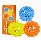6 Pcs Scrubber Color Sponges,Non-Scratch Cleaning Sponges Kitchen,Temperature Controlled Kitchen Sponge for Washing Dishes,Household Bathroom Odor Resistant Scrubber-Bpa Free