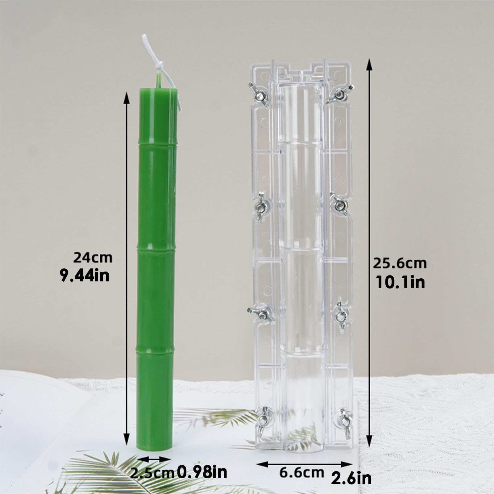 2-Pack Taper Candle Mallen voor Kaarsen Maken, Plastic Pillar Kandelaar Kaarsenvorm, Klassieke Hoge Taper Mold voor Kerk Kerst Kaarslicht Diner Valentijnsdag