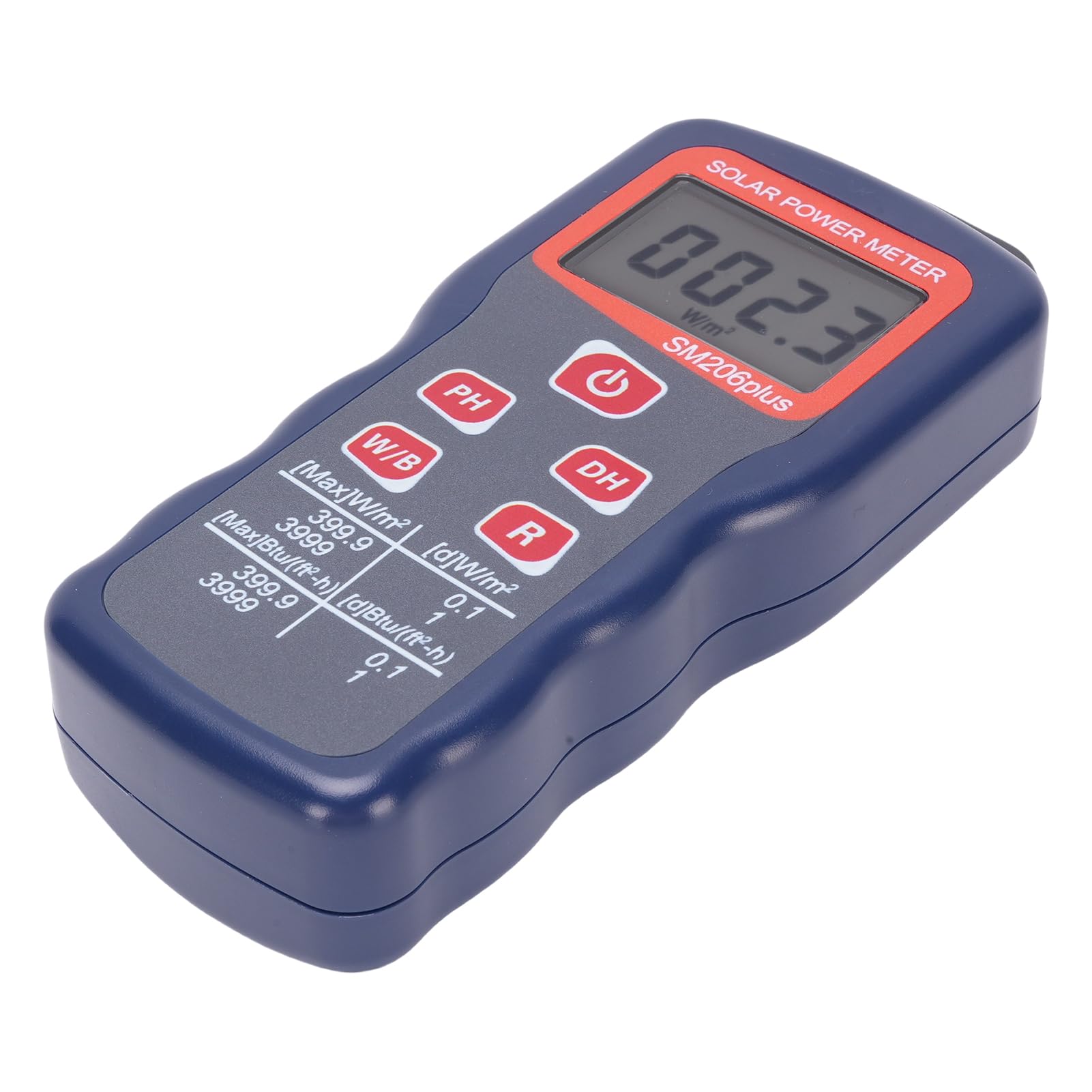Jeffergarden Tester Digitale di Energia Solare, Misuratore di Energia Solare con Misurazione Accurata per Ricerca, Uso Sul Campo, Display a Doppia unità