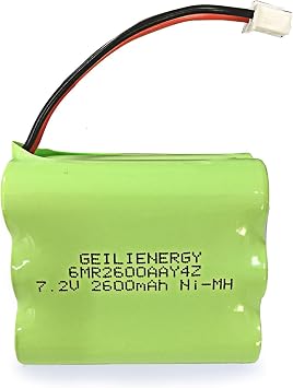 7.2V 2600mAh Ni-MH Battery Compatible with 2gig Alarm Panel 2GIG-BATT2X - GC2 BATT1X BATT2X BATT1 for 2GIG-GC2 2GIG-CNTRL2 2GIG-CP2 GCKIT311 Go Control Panel Security Alarm System 1 Pack