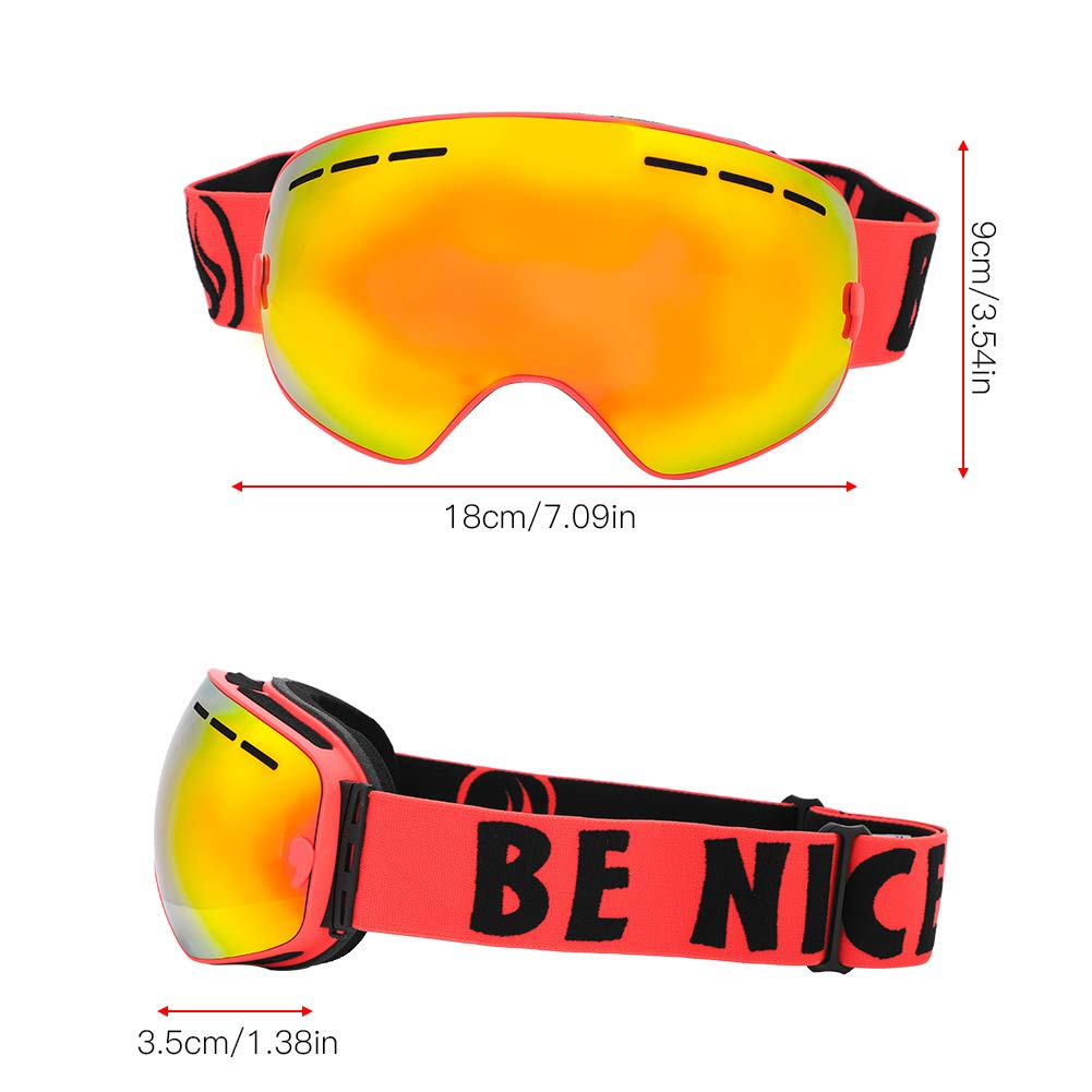EMUKOEP Occhiali da Sci con Buona Ventilazione Occhiali da Corsa con visibilità Perfetta per gli Sport Invernali