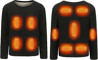 VIMCEOR Thermal Underwears Shirt, APP Temperature Control 7/11 Zones USB Electric Heated Baselayer Top for Man Woman