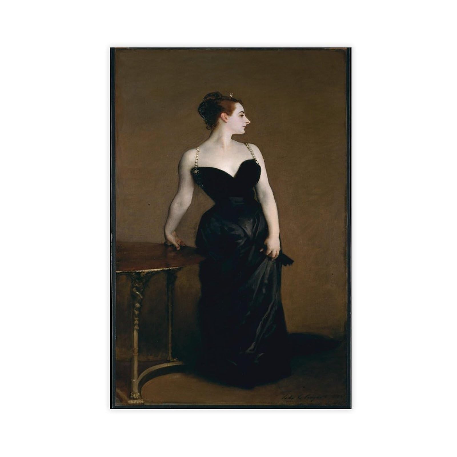 WCYB Madame X (Madame Pierre Gautreau) 1883 by John Singer Sargent Posters Prints Canvas Deco Paintings Wall Art Unframe 20" L X 30" W