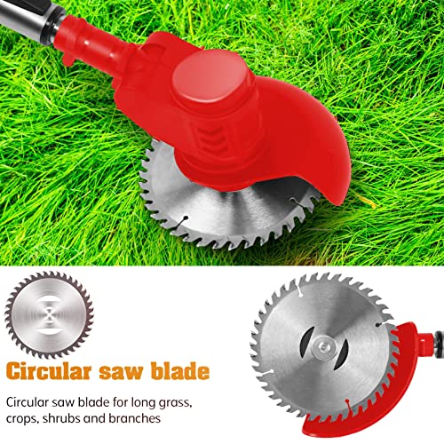 image for Meideli Cordless Grass Trimmer, 24V Electric Weed Eater with Wheels & 