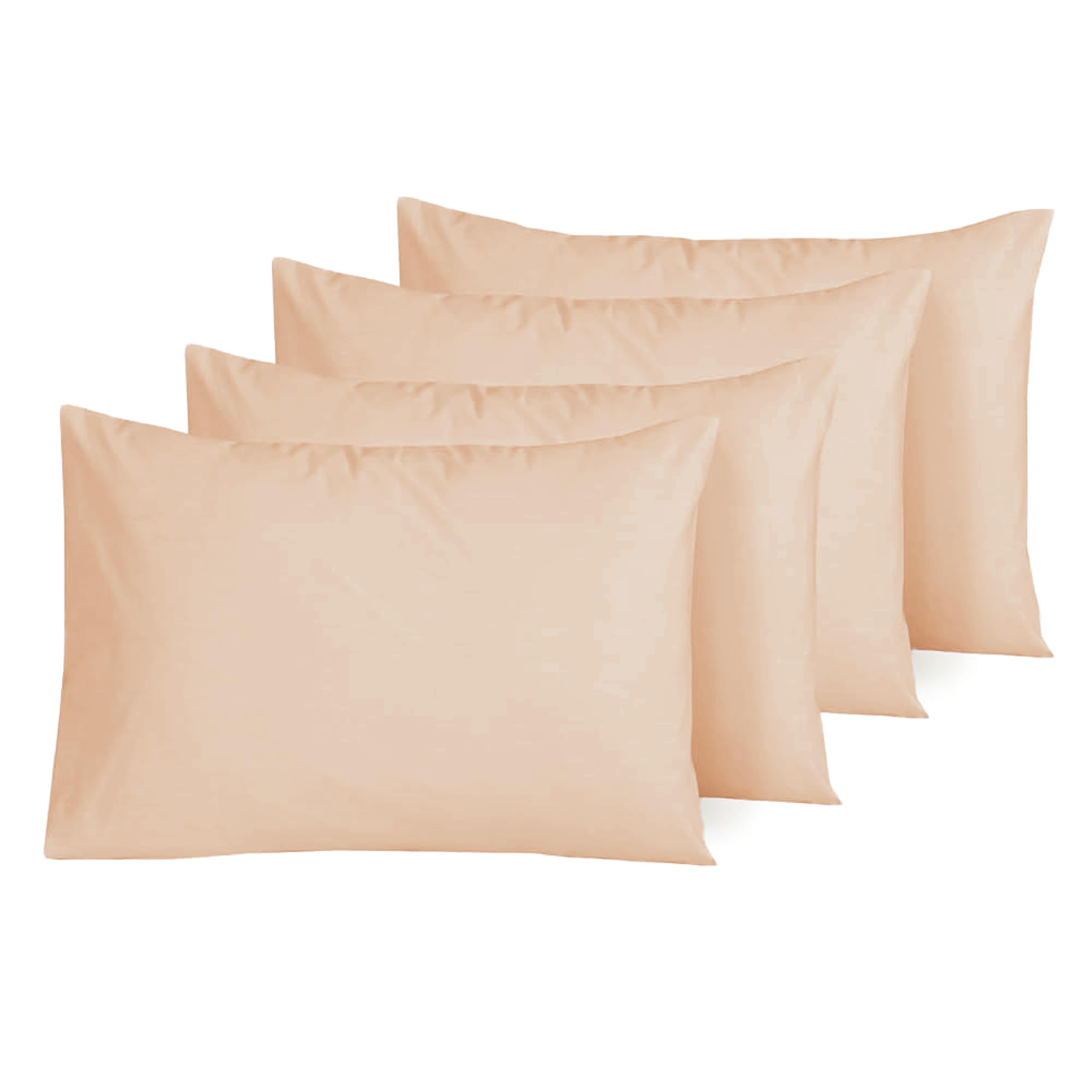 APEX FURNISHINGS Beige pillow cases 4 pack cotton 200 Thread Count Egyptian Cotton, Breathable Hotel Quality Envelope Closure Pillowcases 50x75 cm