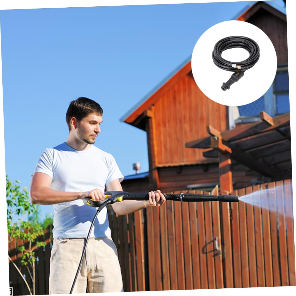 High Pressure Washer Hose for Durable Pipe for Sewer Drain Cleaning Easy to Use for Electric Pressure Washers