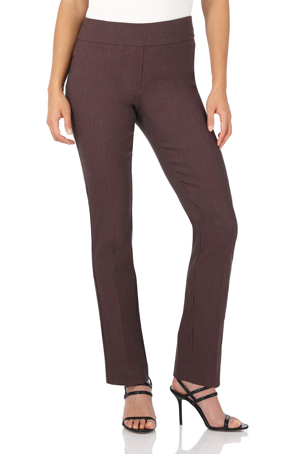 Rekucci Women's Ease Into Comfort Stretchy Straight Leg Office Pant with Tummy Control