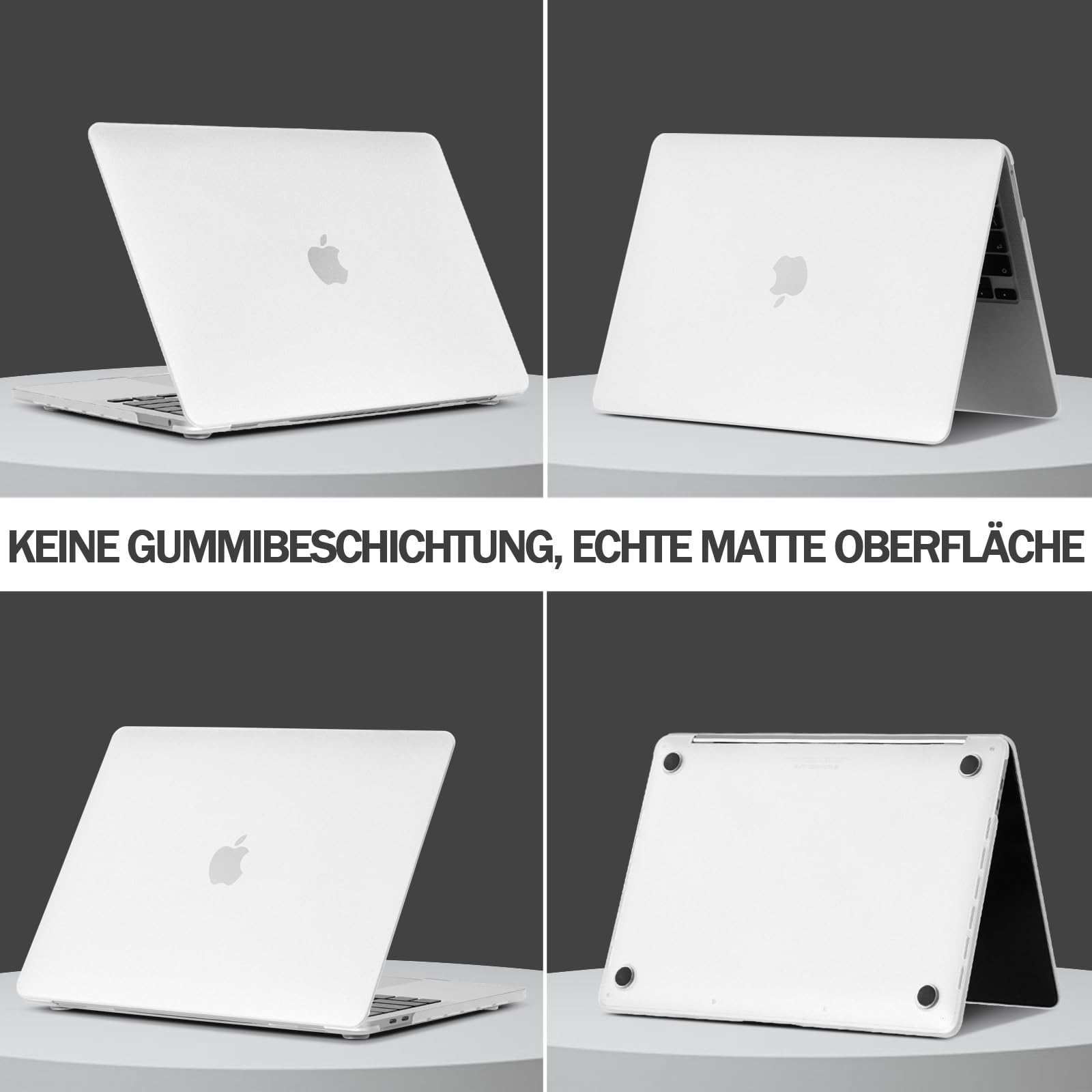 TECOOL Cover per MacBook Pro 13 Pollici 2016-2022 (M2 M1 A2338/A2289/A2251/A2159/A1989/A1706) Touch Bar, Custodia Rigida Ultraleggero Ultrasottile in Plastica e Copritastiera UE, Trasparente Opaco