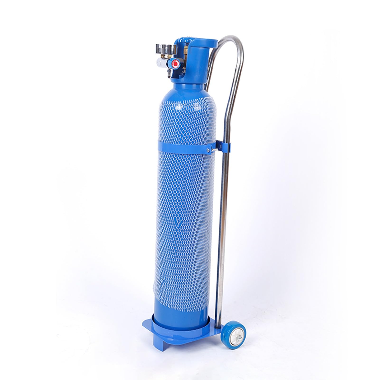 GTHTUHFD Oxygen Cylinder Trolley, Mobile Gas Cylinder Fixed Rack, Rolling Oxygen Tank Cart, For 10/15/20L,H 95cm(37 3/8