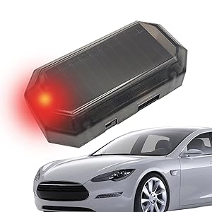 Car ANTRIENTO LUZ DE REBISTRO, Luz de Alarma de automóvil | de Alarma de automóvil antirrobo | Luz Solar Impermeable inalámbrica para Acampar Seguridad de estacionamiento de Alta Visibilidad
