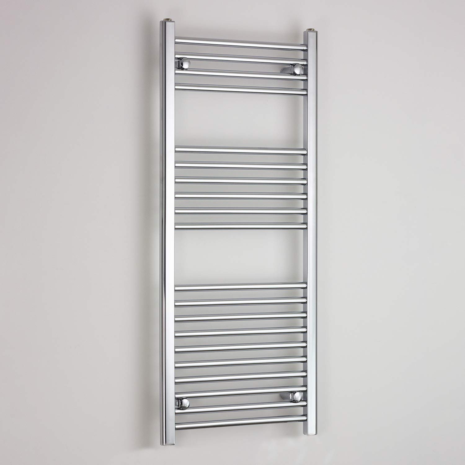 companyblue ECO Rad Straight Chrome Heated Towel Rail Radiator Ladder Bathroom Warmer (400mm wide, 400mm High)