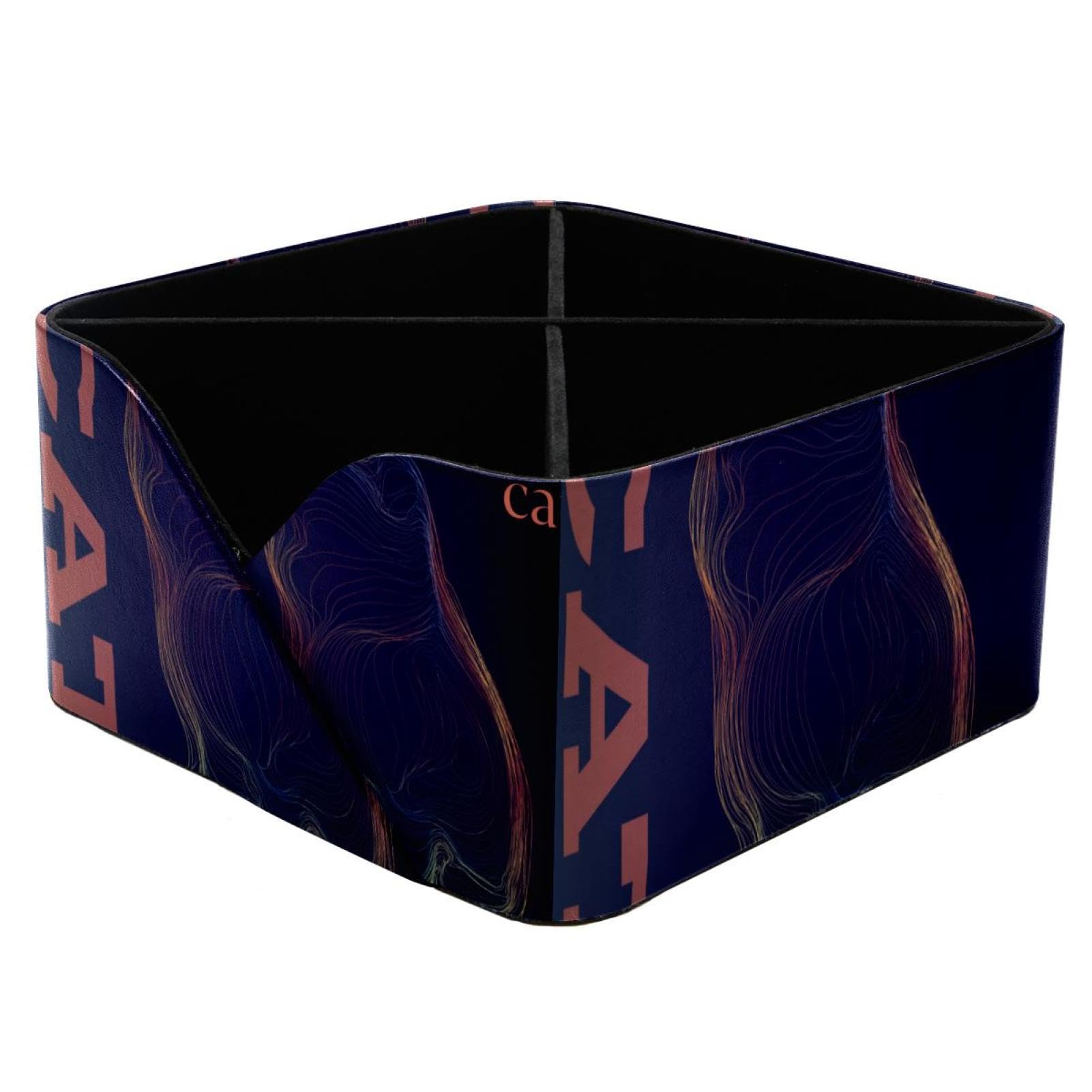Boîte de rangement rectangulaire chat coloré pour essentiels quotidiens et maquillage