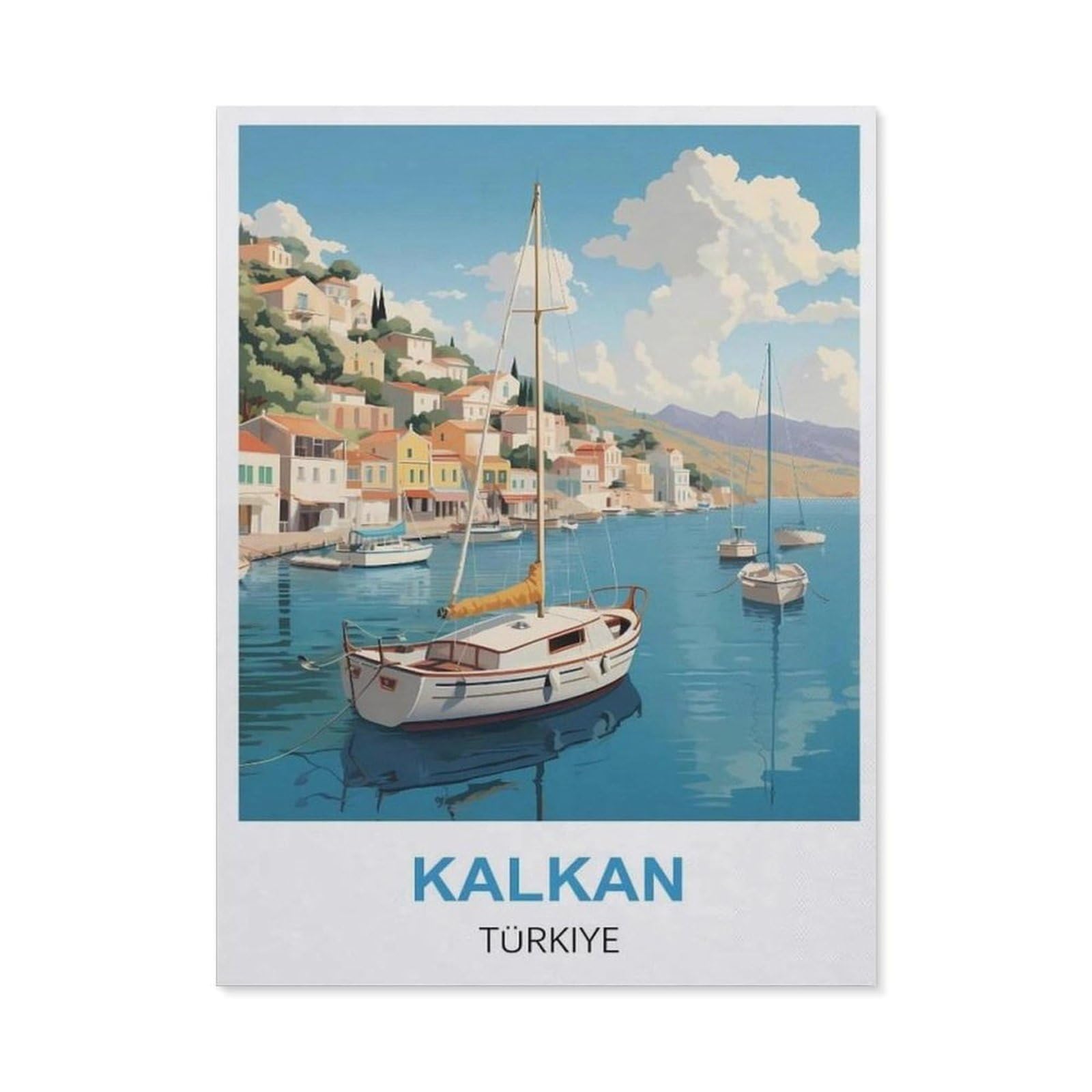 BEAYODKP 5D DIY Diamond Painting，Kalkan Türkiye（40x50cm）