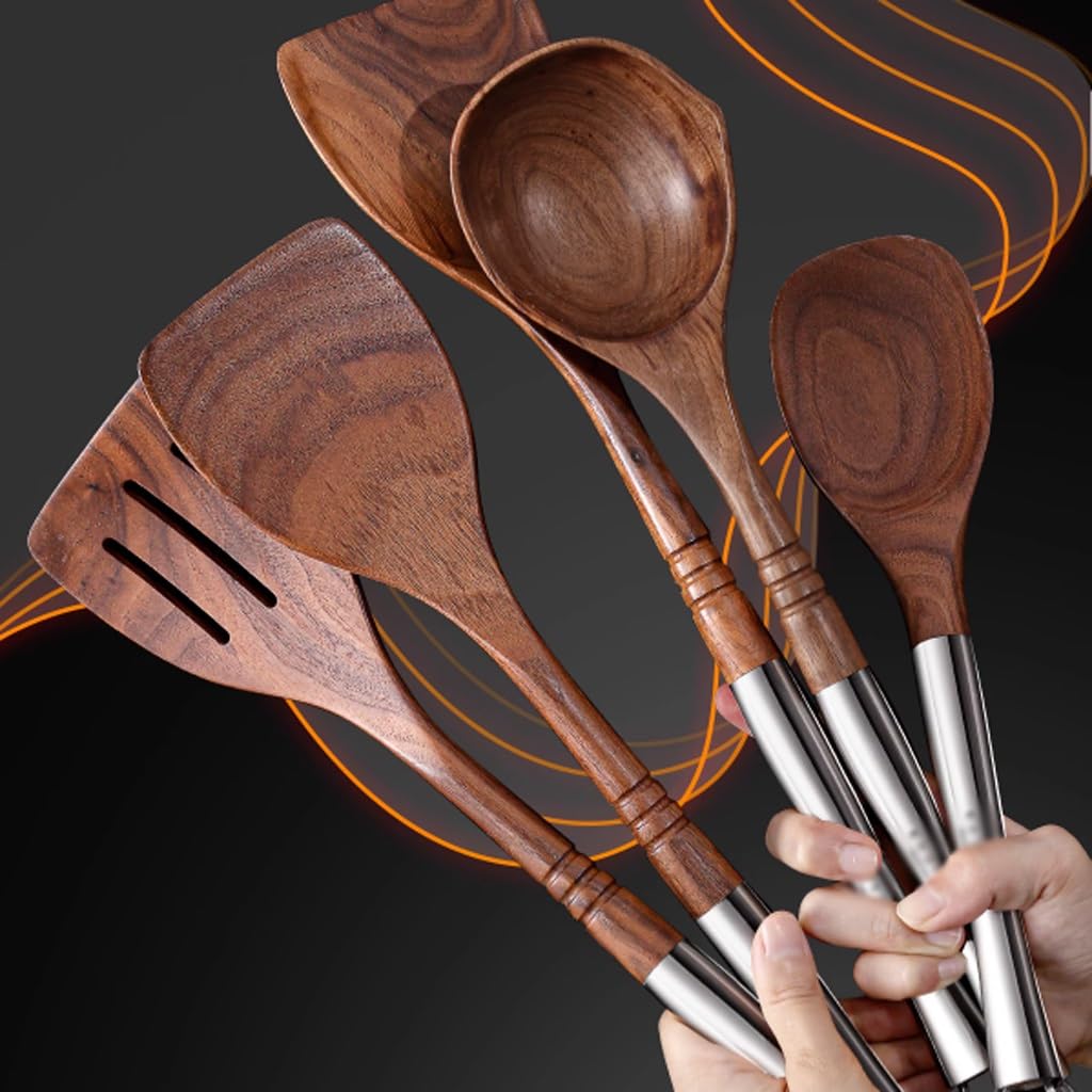 Juego de Utensilios de Cocina, for sartén Antiadherente, cucharón y espátulas for Wok