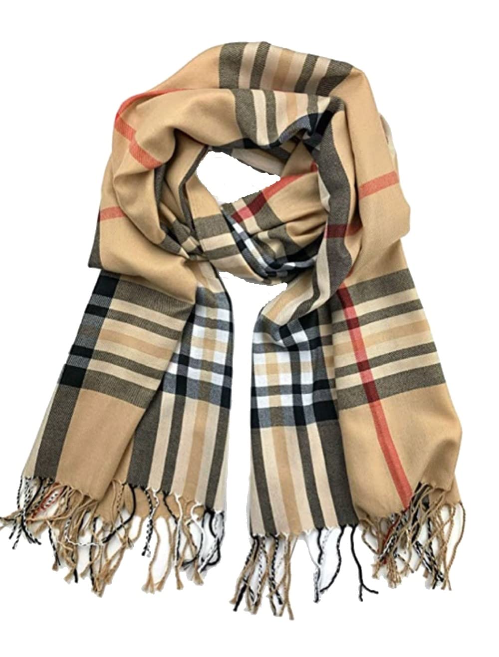 Classic Designer Inspired Plaid Pashmina Scarf Wrap shawl throw large