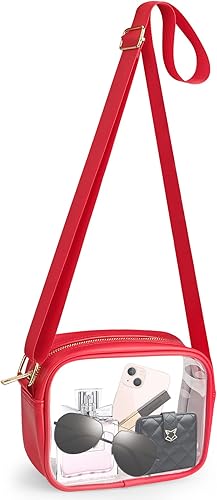 KETIEE Bolso cruzado transparente, aprobado para estadios, para conciertos, eventos deportivos, festivales