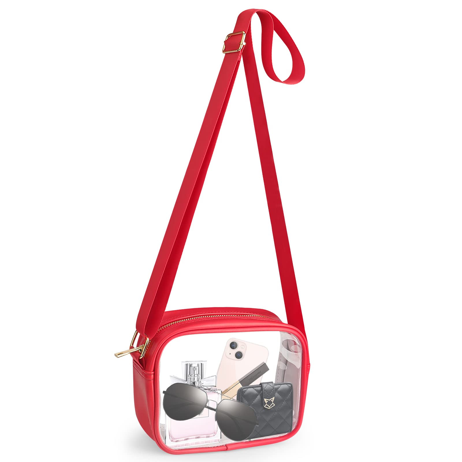 KETIEE Clear Crossbody Bag, Stadium Approved Clear Purse Bag for Concerts Sports Events Festivals
