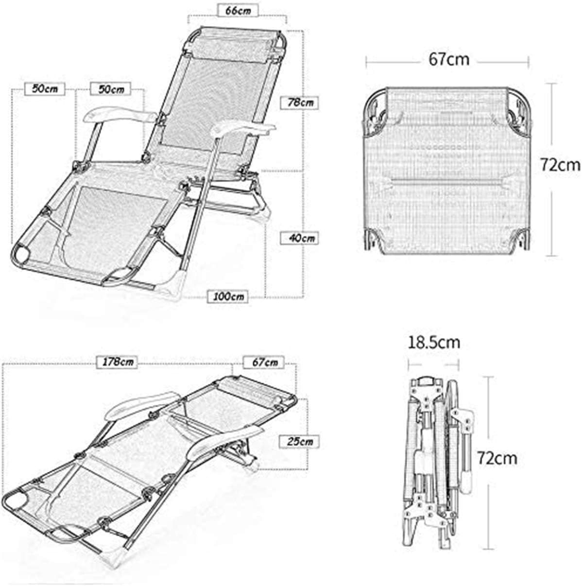 Sun Loungers Chairs/Patio Reclining Chairs Large Block Patio Deck Chair in The Garden and Outdoors Home Deck Chair Folding Beach Deck Chair with Cotton Padding