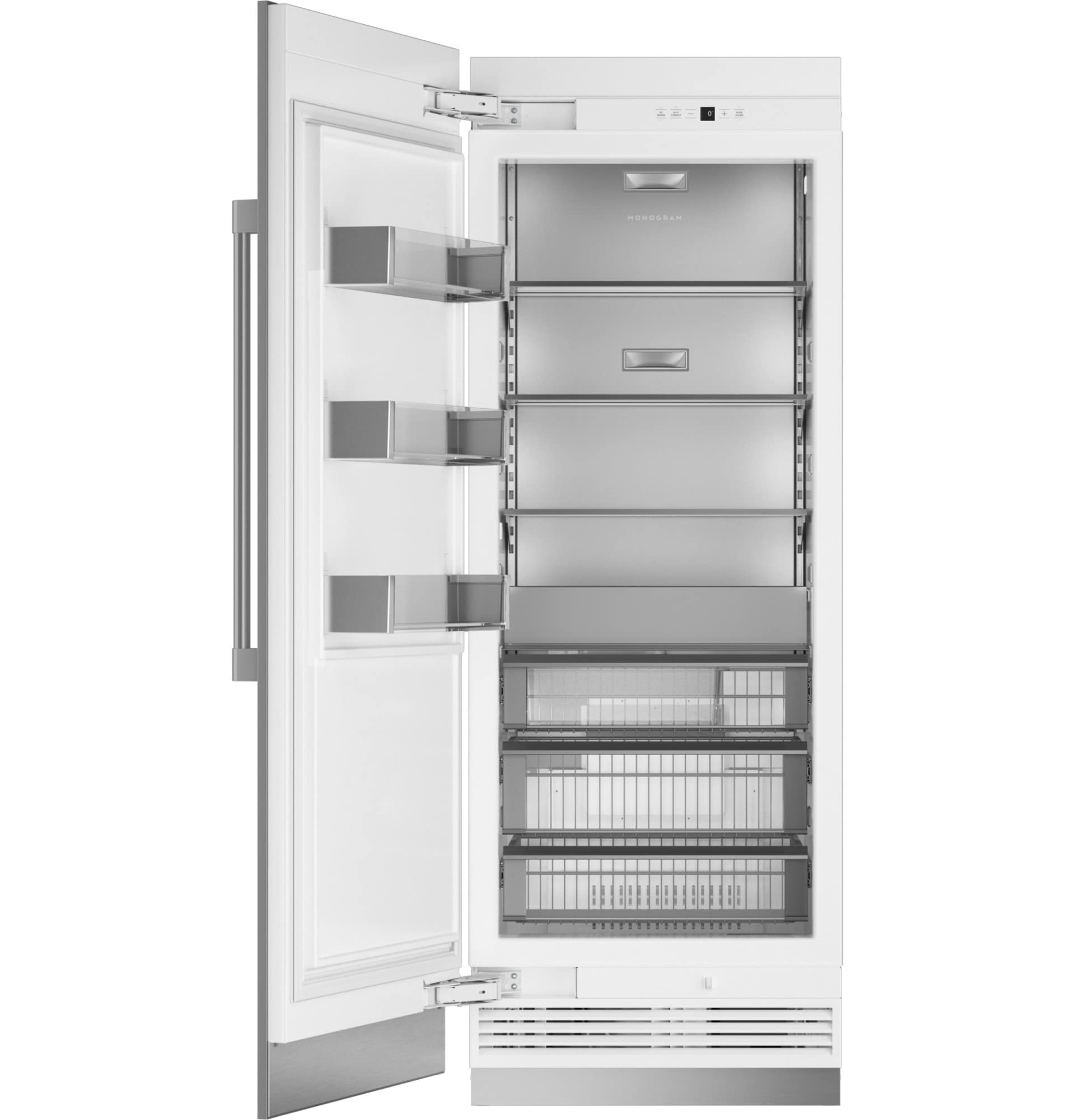 Monogram ZIF301NBRII 30 Inch Wide 16.7 Cu. Ft. Column Freezer with WiFi Connectivity - Panel Ready