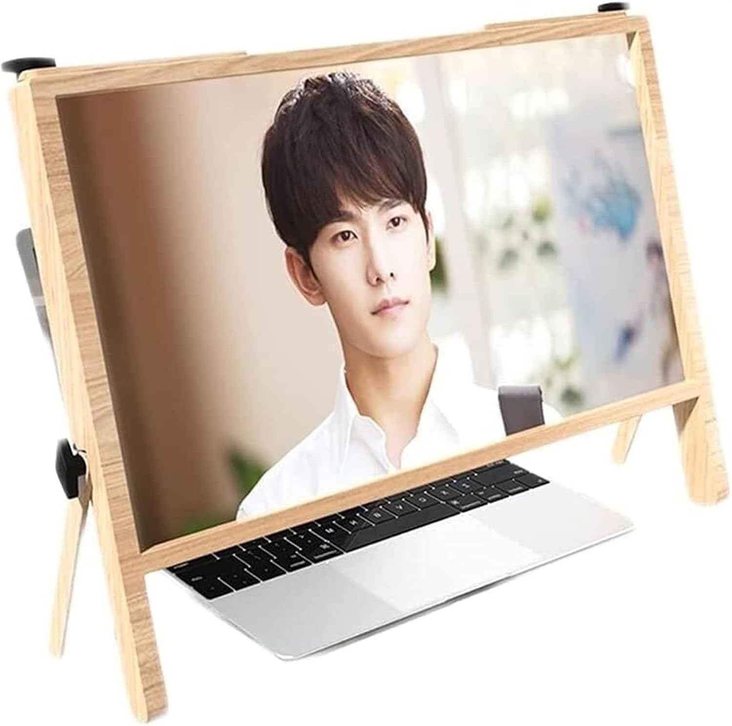 MDybf Upgraded 3D Laptop Screen Magnifier Mobile Protector Holder, Gaming Video Movies Enlarger Screen Amplifier for Phone Laptop