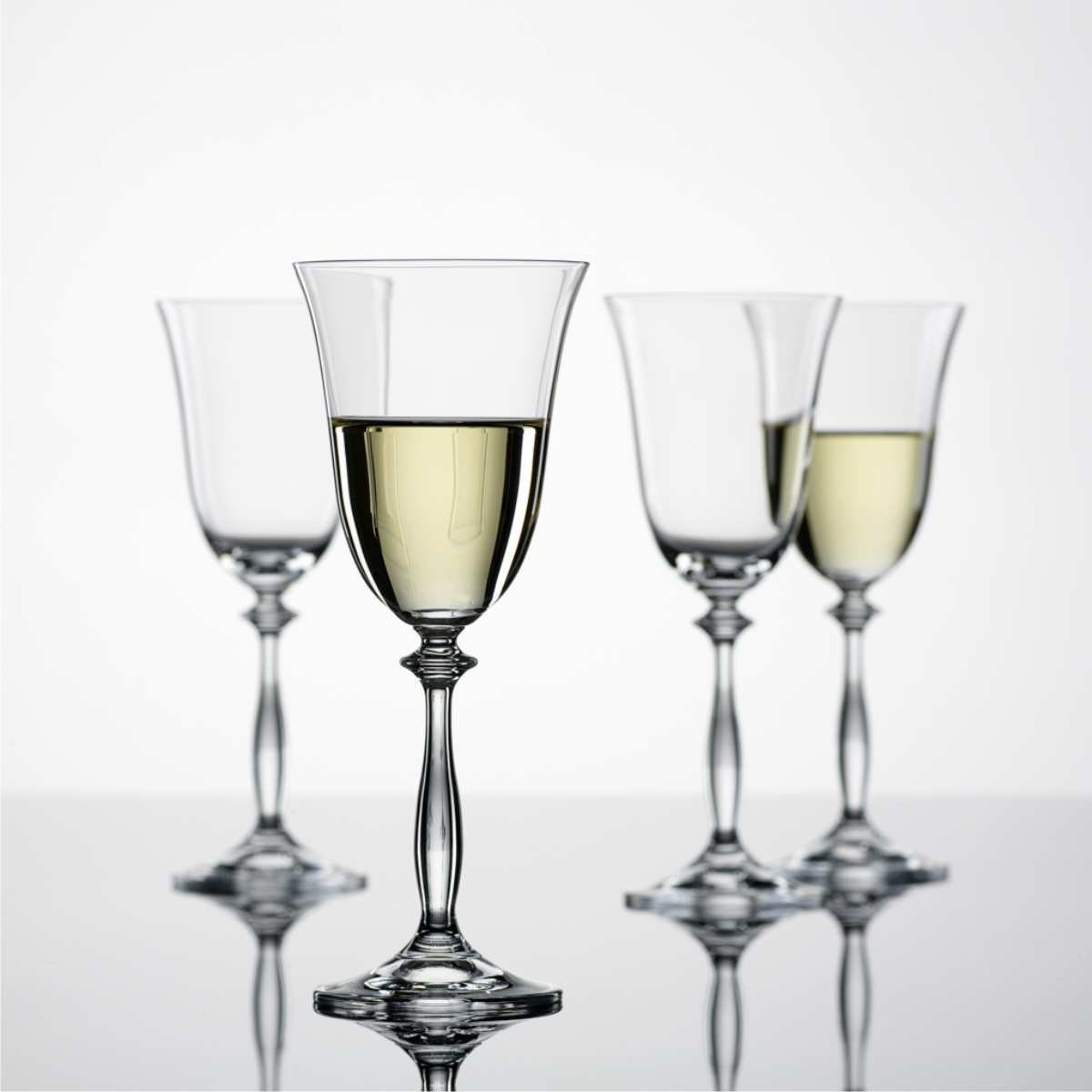 Bohemia Kristall Weingläser Angela 6er Set (Weinglas 6 x 250 ml)