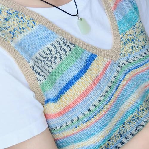 Miniatura 5 de Yarn Ave Opal Uni - Hilo para calcetines de 4 capas, 75% lana, 25% poliamida, hilo teñido sólido para calcetines de punto y ganchillo, suéteres 3.53