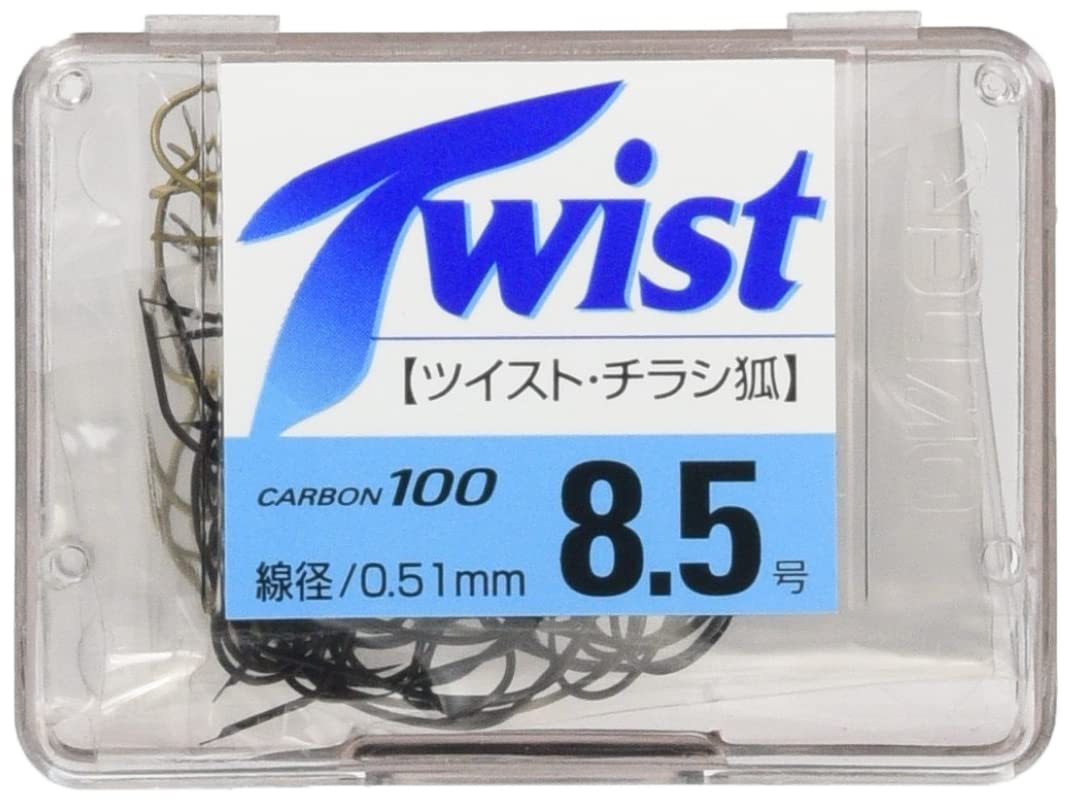Owner 13152 Single Hooks – Twisted Flyer Fox Size 8.5, 120 Pieces (Brown Right / Black Left) - View #2