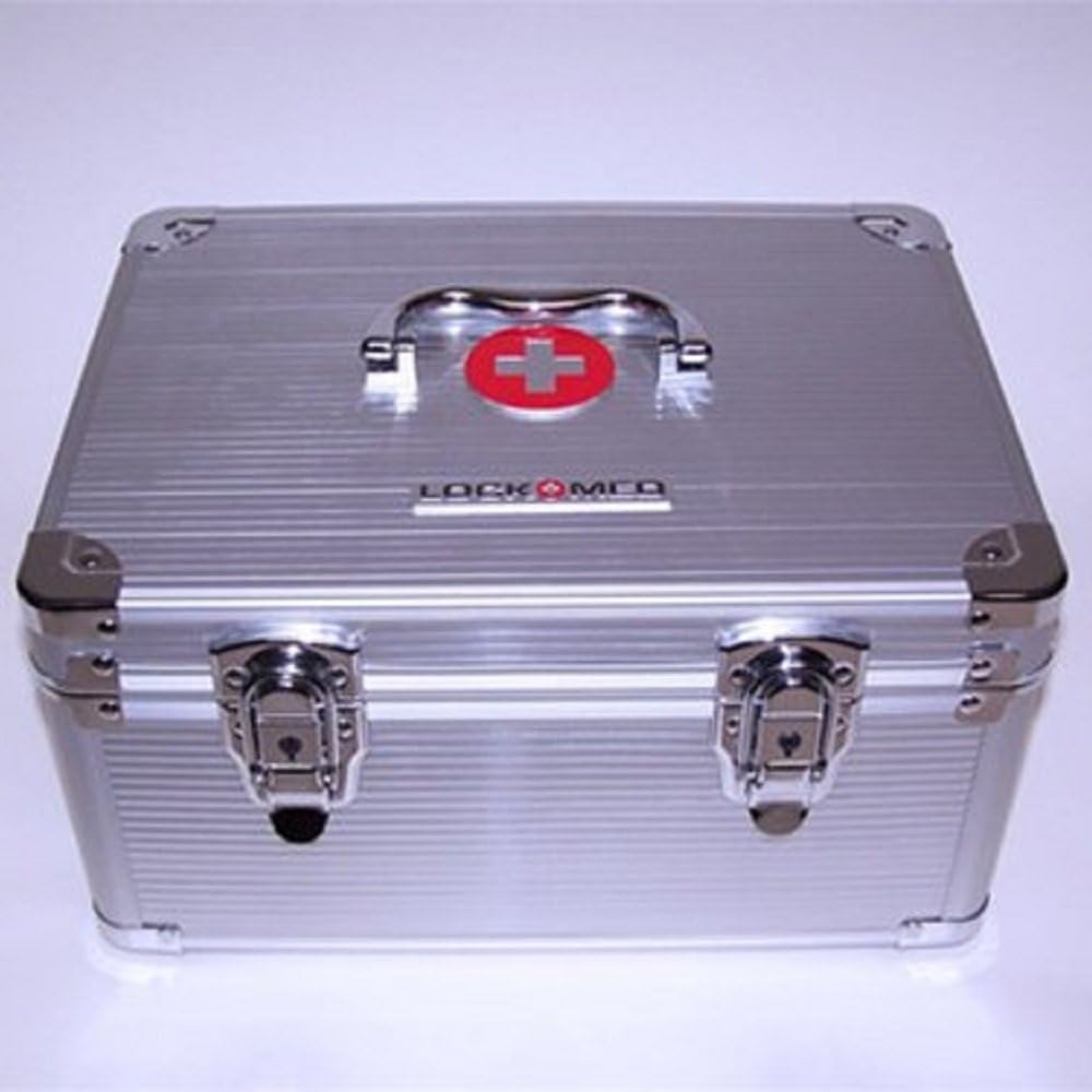 LockMed Medication Key Lock Box, Grey, LK-ASA300