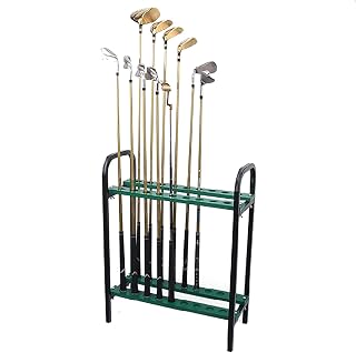 TYLDBNF Soporte de exhibición para Palos de Golf, Capacidad para 18 Palos, Estante para Palos de Golf de Piso Grande, Organizador de Almacenamiento de Equipos, Exterior Interior (Color: Verde)