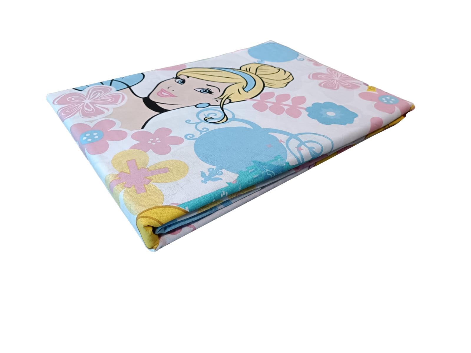 Princess, Drap de lit, Drap Plat, Drap Plat, taie d'oreiller, Rose, Disney, 100% Coton, Produit Officiel