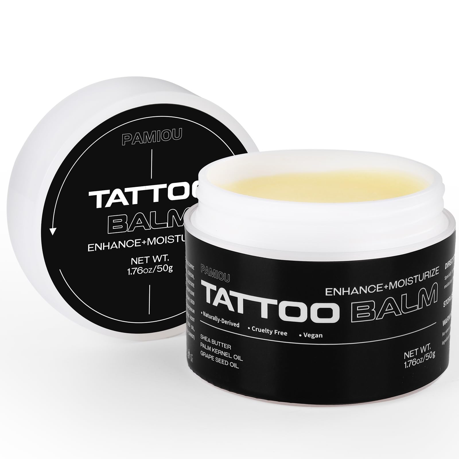 Tattoo Aftercare 1.76oz Tattoo Balm, Tattooed skin moisturize & Color Enhance, Tattoo Cream Butter For New & Older Tattoos, Naturally-Derived