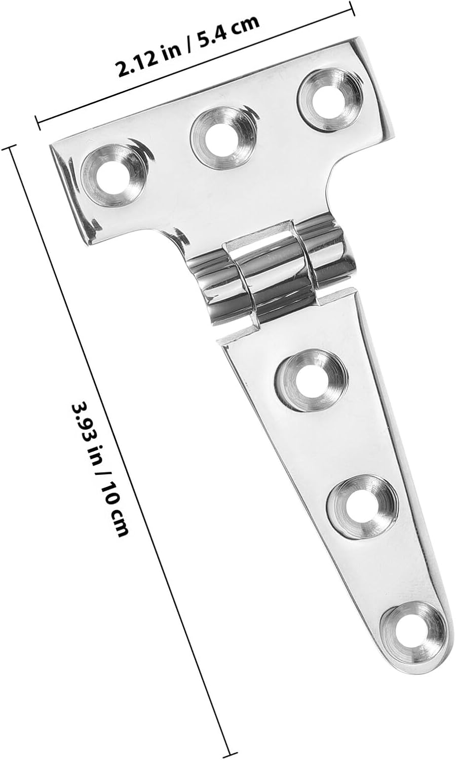 UPKOCH Galvanized Steel T-Hinge 100x54x4.8mm Heavy Duty Gate Hinge for Barn Doors and Yard Gates with Stainless Steel Cast Cabinet Door Hinge for Outdoor Fence Use