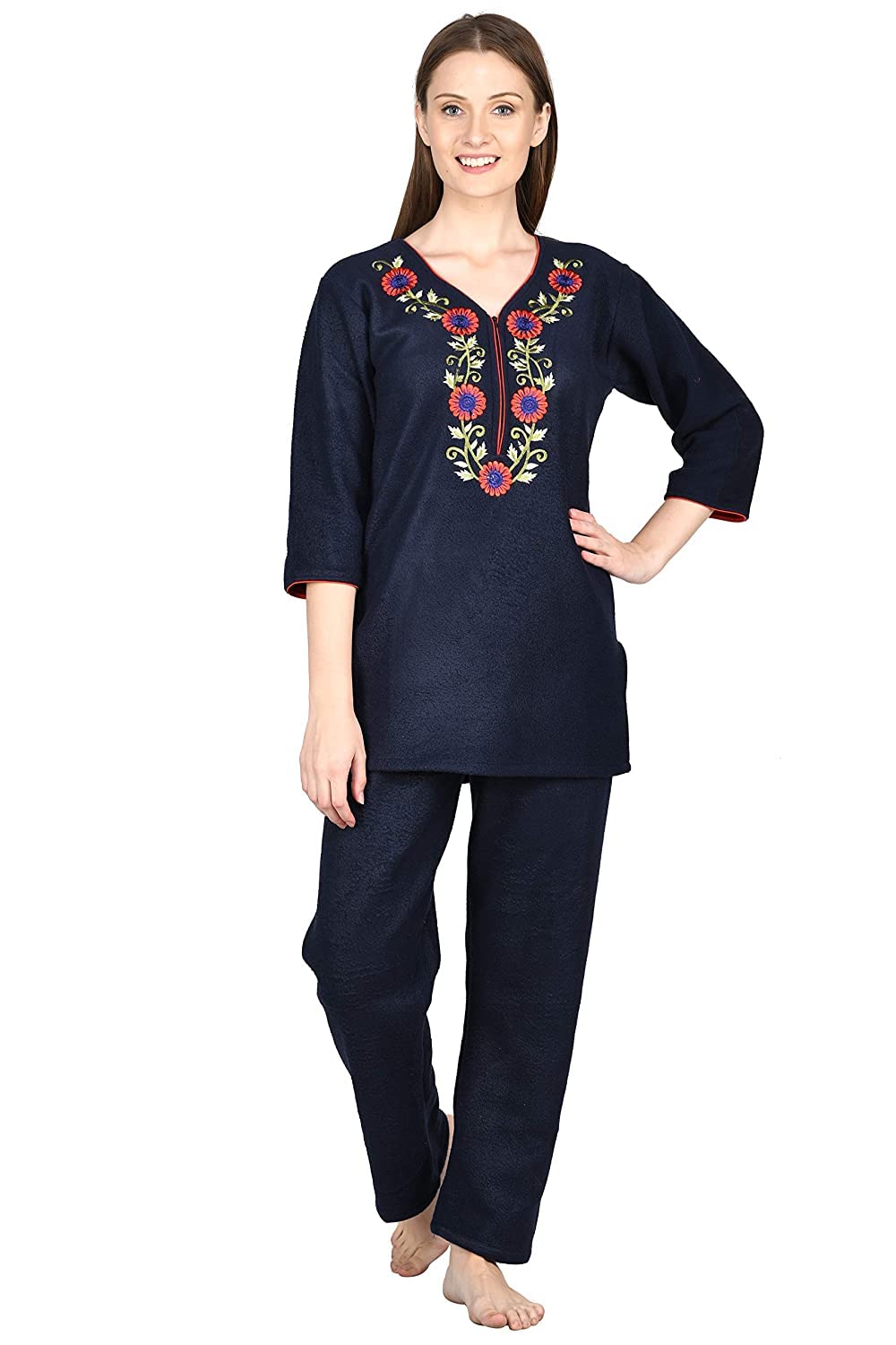 noty Girl's/Women's Woollen Fleece- Woolen/Winter- Night Suit-2 Pc Set-picture-25