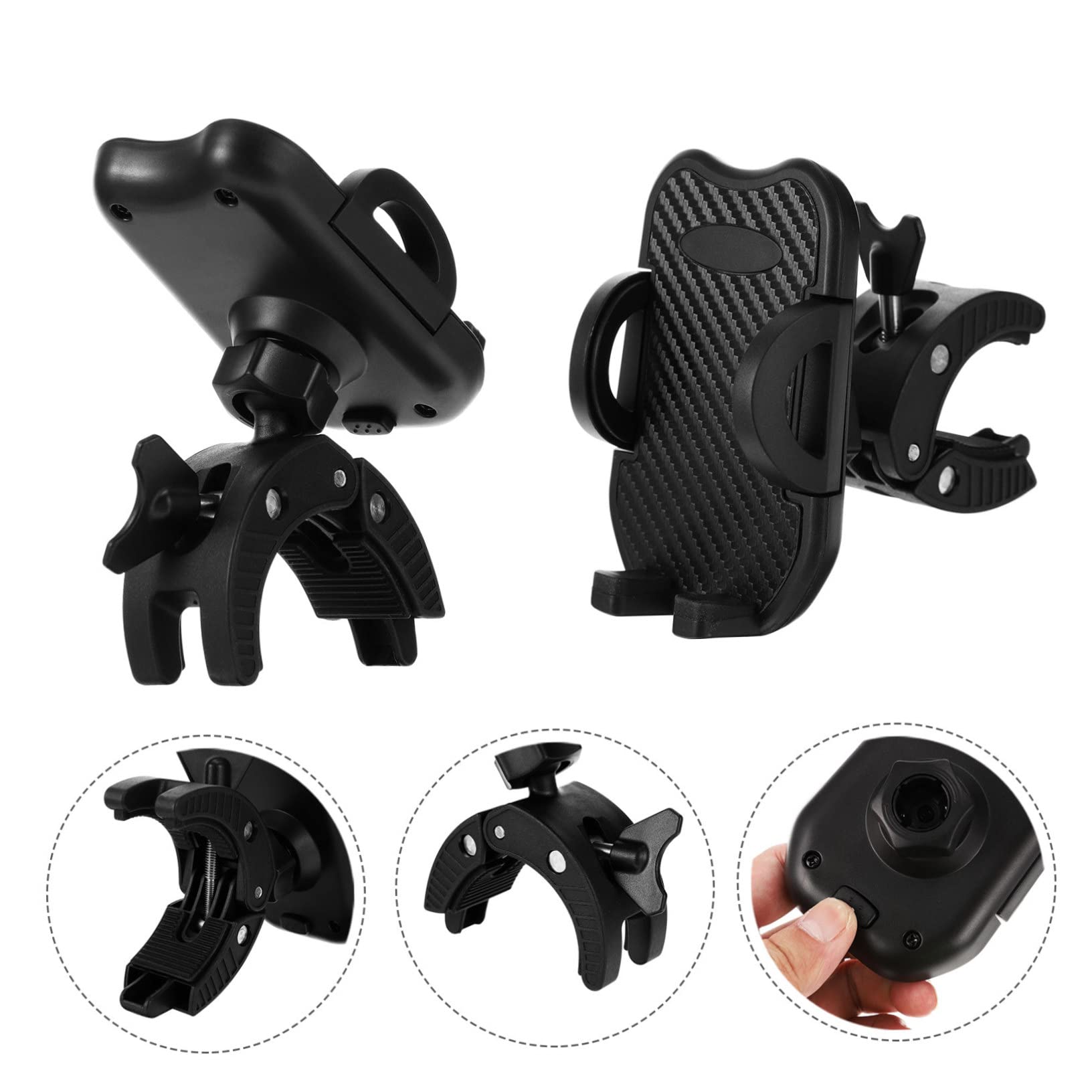 POPETPOP 1pezzi Supporto Per Telefono Cellulare Moto Design Anti-vibrazione Per Montaggio Su Manubrio Materiale Resistente e Duraturo