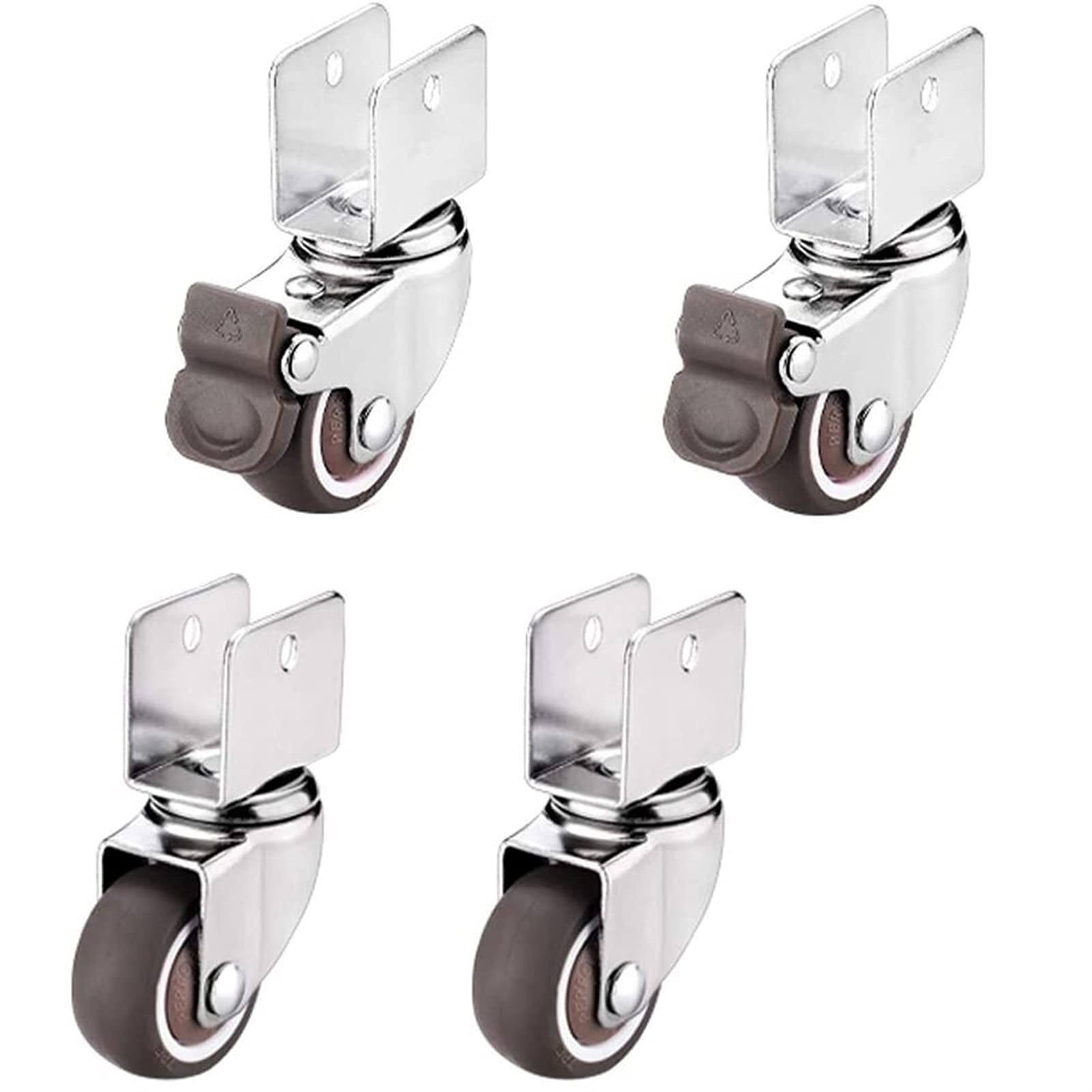 Roulettes de rechange pivotantes 32 mm TPE pour table de chevet et meuble charge 60 kg