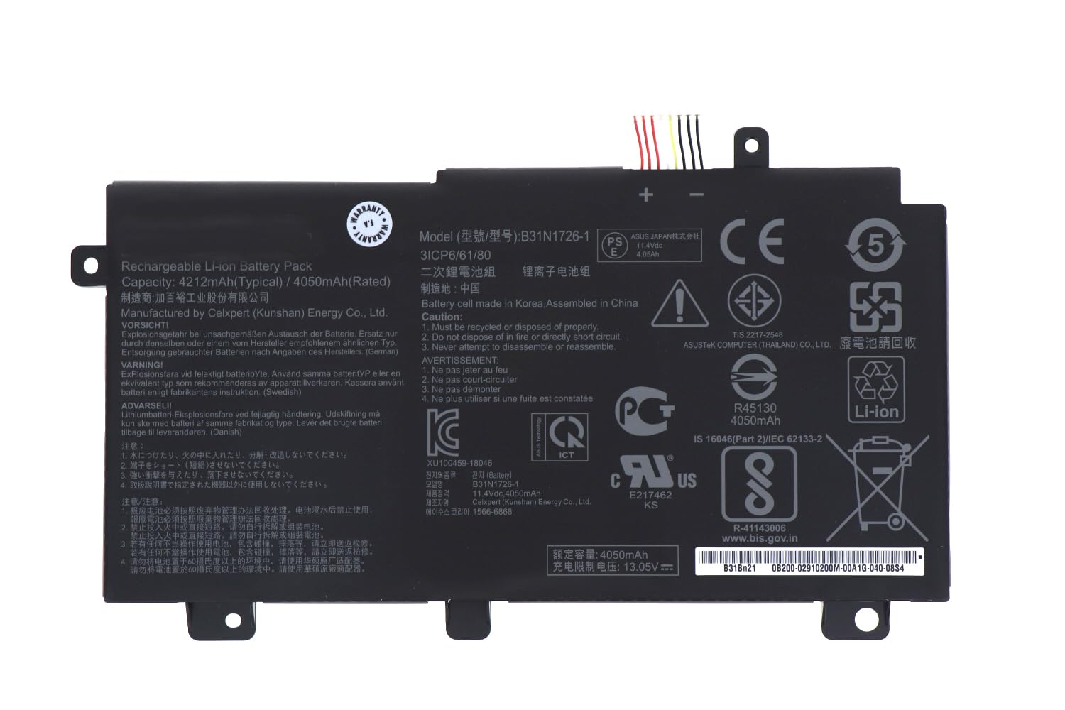B31N1726 Laptop Battery OEM Original for ASUS VIVOBOOKTUF504, TUF505, TUF506, TUF554, TUF565, TUF566, TUF706, TUF766, (B0D1C93GN6) Amazon Price History, Amazon Price Tracker