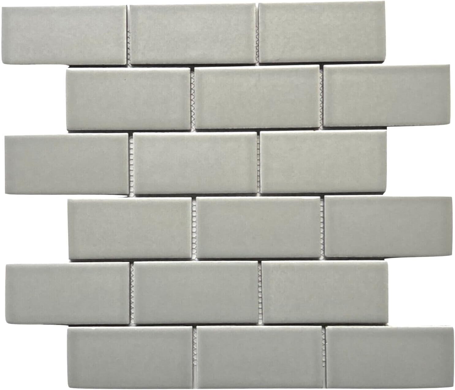 2x4 Gray Matte Subway Ceramic Tile Kitchen Backsplash Bathroom (10 Sheet Pack)