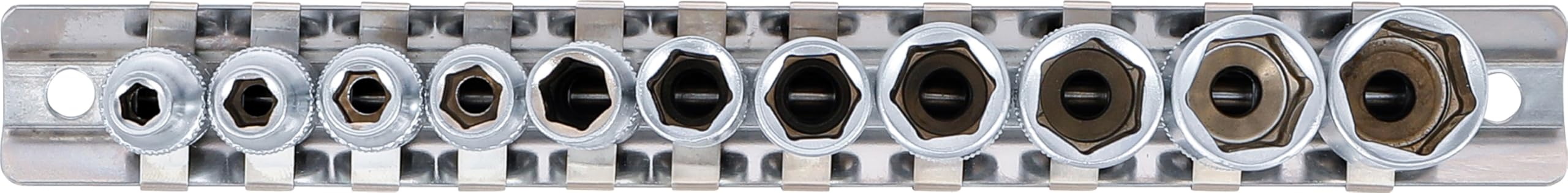 BGS 2221 | Serie di bussole esagonali, profonde | 6,3 mm (1/4") | 4 - 13 mm | 11 pz.