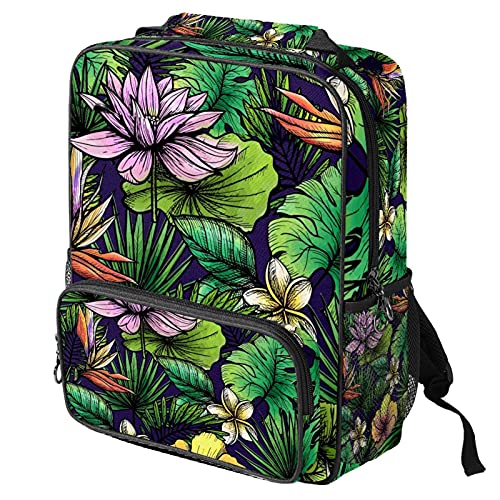 Sac à dos ordinateur portable imprimé lotus pour femme et homme
