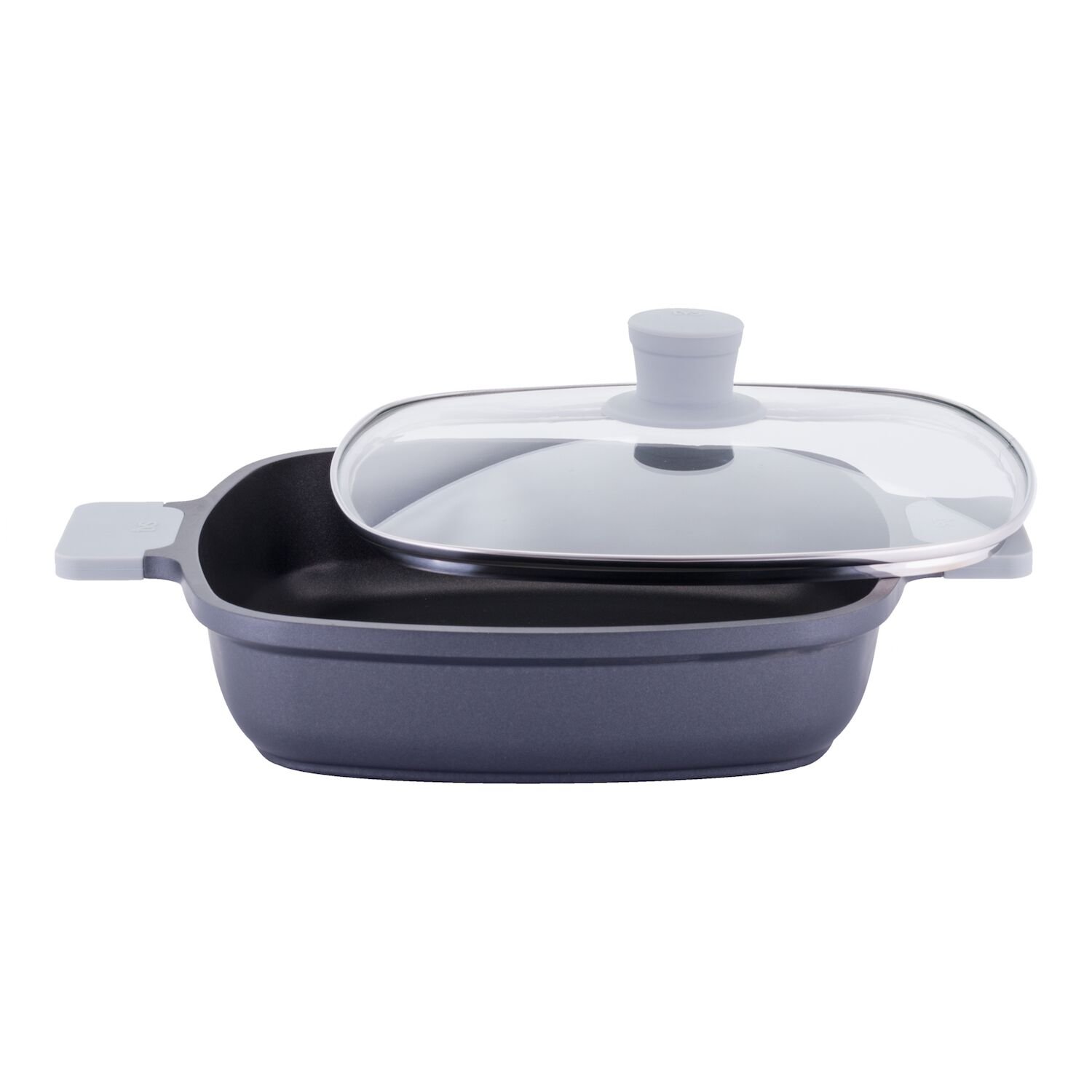 TVS Serving Pan Die-Cast Aluminium Induction, Black, 28cm / eckig