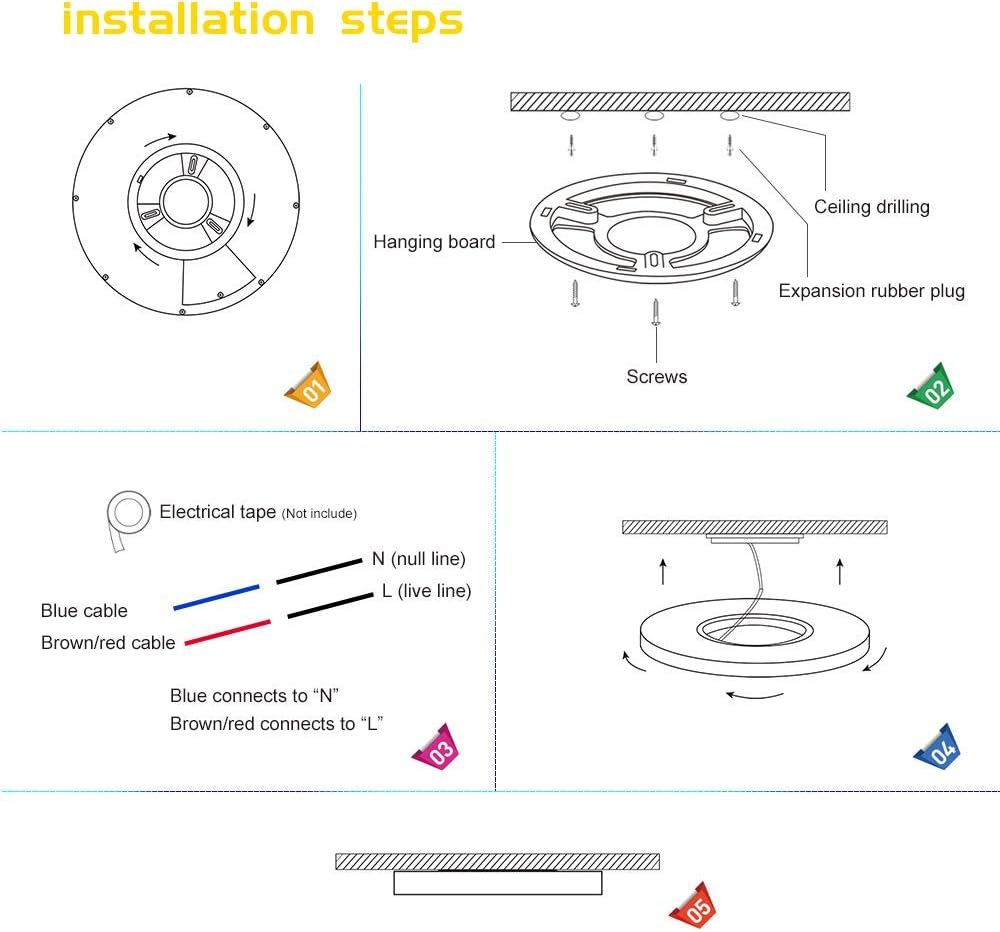 LightingWill 12 Inch LED Flush Mount Ceiling Light Fixture, 4000K Nurture White, 3200LM, 24W, Flat Modern Round Lighting Fixture, 240W Equivalent White Ceiling Lamp for Kitchens, Bedrooms.etc.