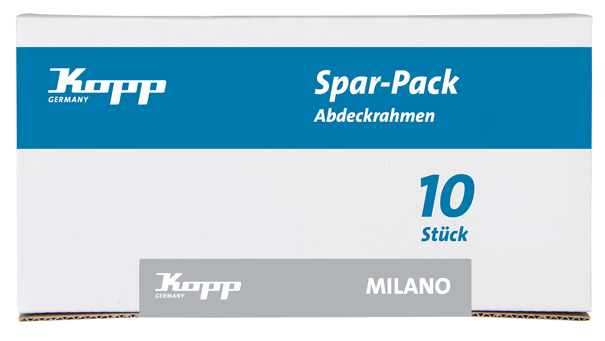 Cadre de recouvrement Kopp Milano 305620013 en acier durable pack de 10
