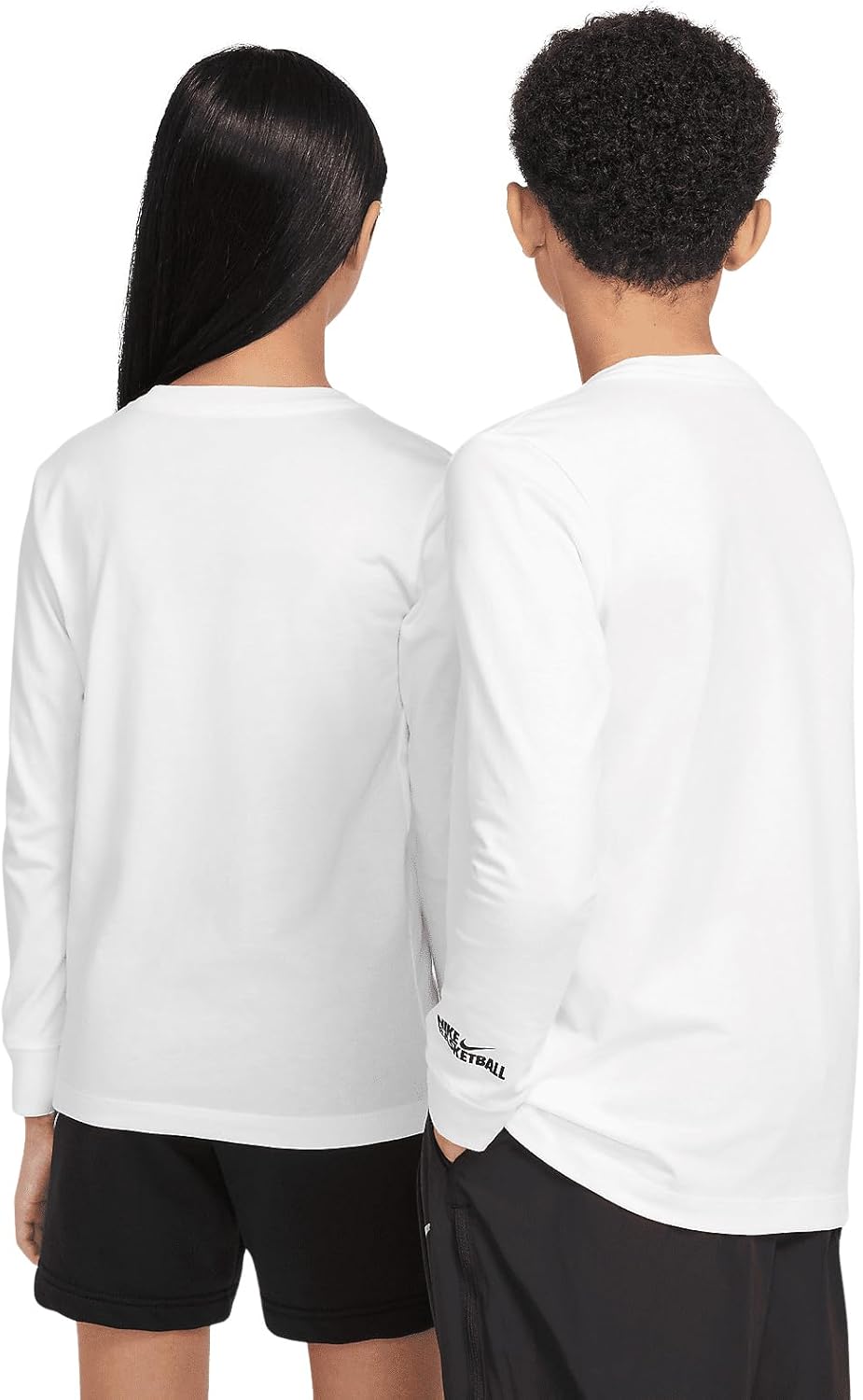Nike Sportswear Big Kids Long-Sleeve T-Shirt (White, FZ5196-100) - Image 2