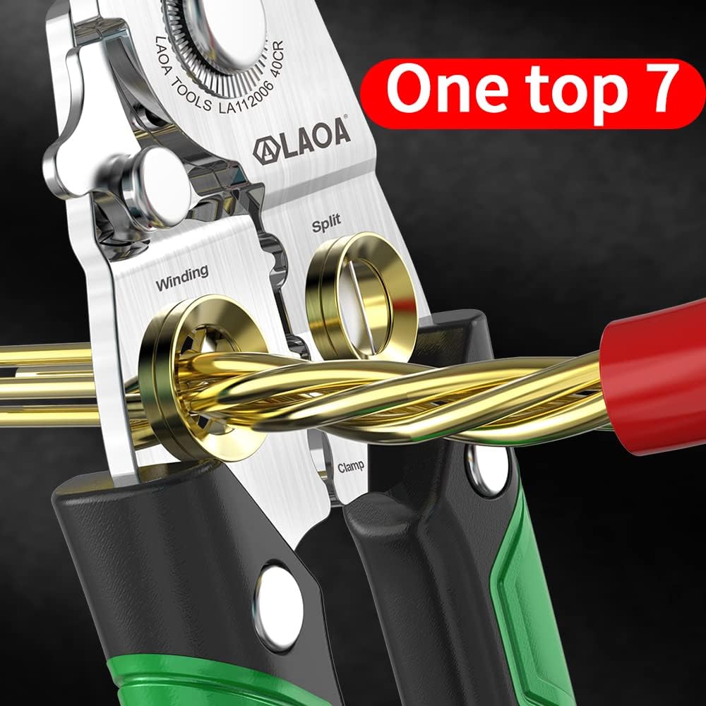 LAOA Wire Stripper Wire Stripper Tool,7-in-1 Multi Function Wire Plier Tool