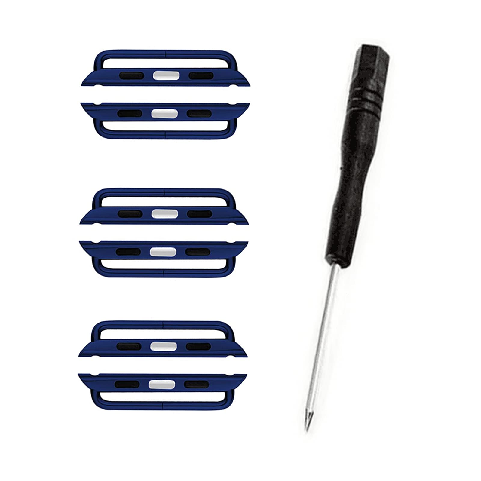 DIAO79NI3 Pack Watch Band Connector Kit Watch Strap with Replacement Tool Compatible with Watch Adapter 42mm 44mm (Blue)