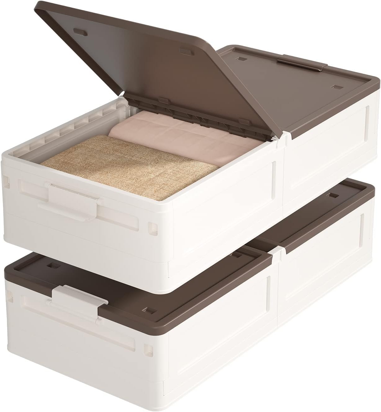 gerritfany Under Bed Storage 2 Packs Plastic Under the