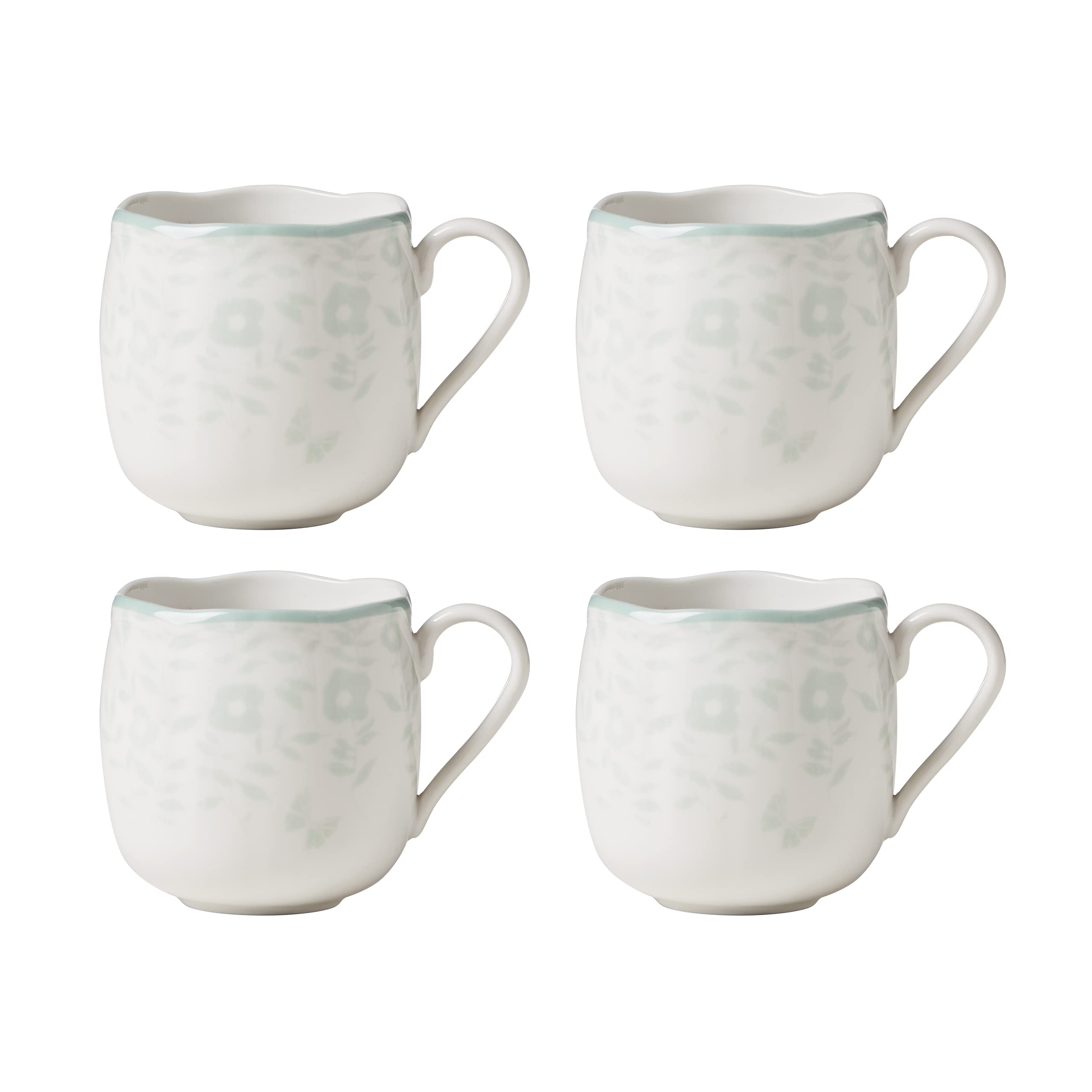 LenoxButterfly Meadow Cottage 4Pc Mugs, 2.25, Multi