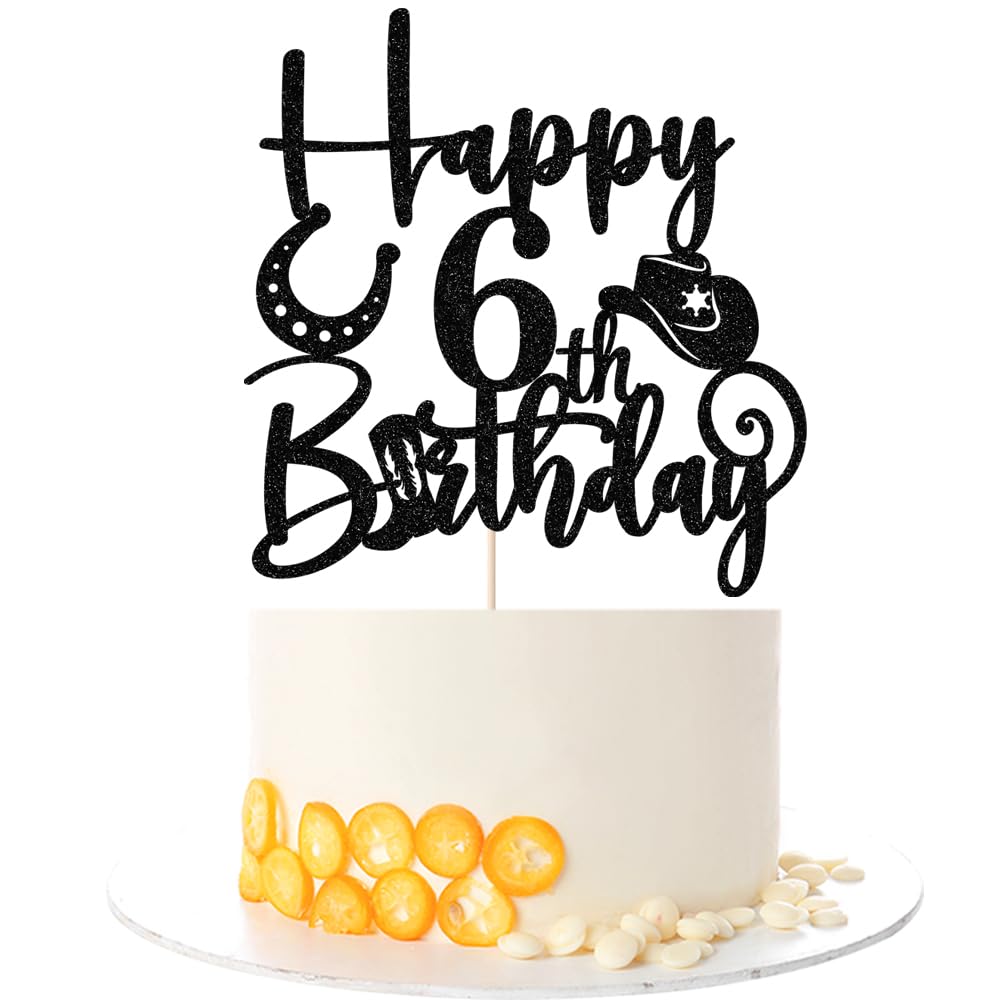 Kaoenla Cowboy Cake Topper-cowboy theme Happy 17th Birthday Decor,17th Birthday/Anniversary Party Decorations (6th) — image 1