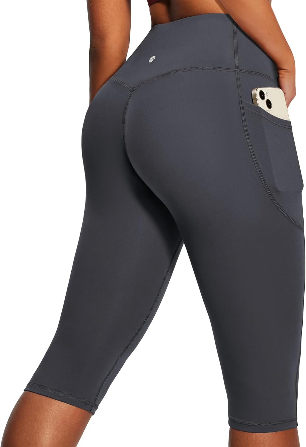 Heathyoga Capri Leggings with Pockets for Women Tummy Control Knee Length Leggings Yoga Pants Women Capri Pants Workout